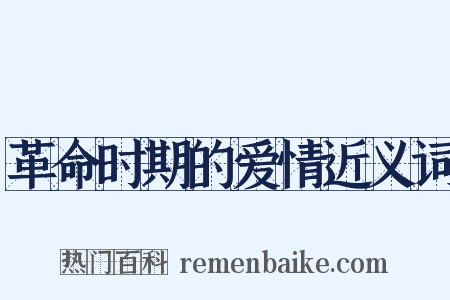 革命时期的爱情近义词是什么意思的图片